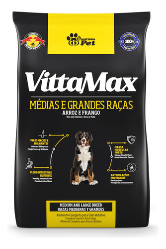 Vittamax Perro Adulto Raza Mediana Y Grande 25 Kg + Reg Elec