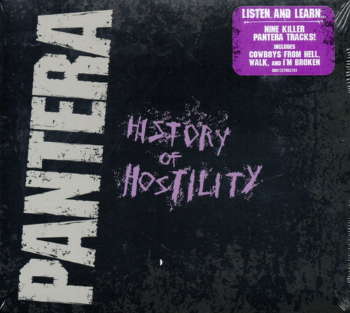 Pantera - History Of Hostility (cd Lacrado)