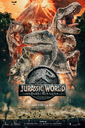 Posters Cine Jurassic World Fallen Kingdom Banner 100x70 Cm