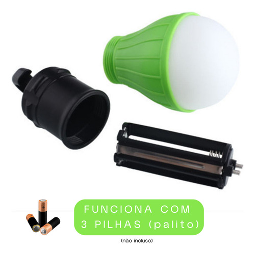 Lâmpada Led P/ Barraca Camping Pesca Acampamento Com Gancho