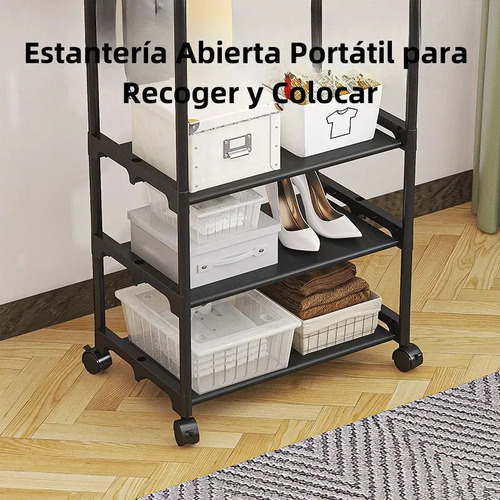 Perchero Rack Colgador De Ropa Multifuncional 2 Niveles