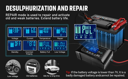 Cargador De Bateria Rapido Inteligente Litio 12v 24v