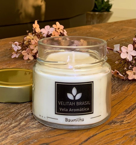 Imagem 3 de 5 de Vela Aromática Premium Baunilha 140g 30h Aromatizada