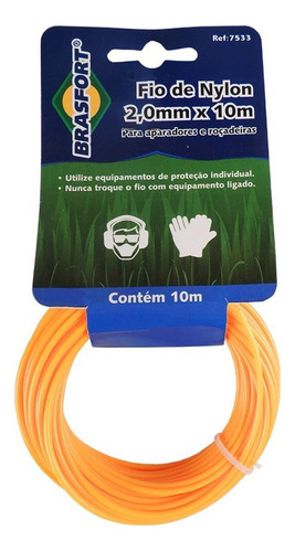 Fio De Nylon Brasfort Redondo 2,0mm/ 10m  7533