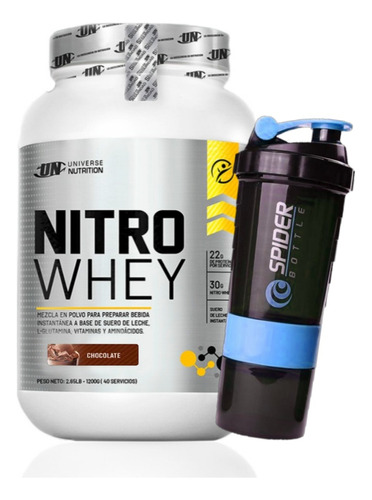 Nitro Whey 1.2kg / 1200gr + Shaker ¡ Delivery Gratis !