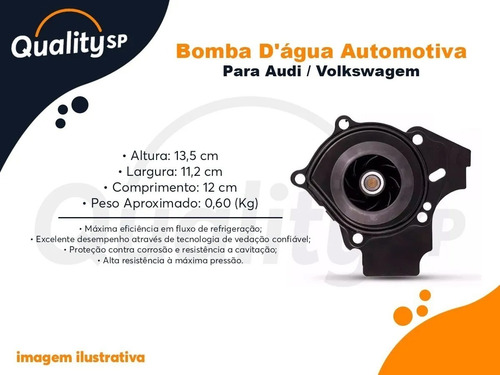 Bomba D'água Audi Motor 2.0 16v Modelos A3 A4 A5 A6 Q3 Q5 Tt