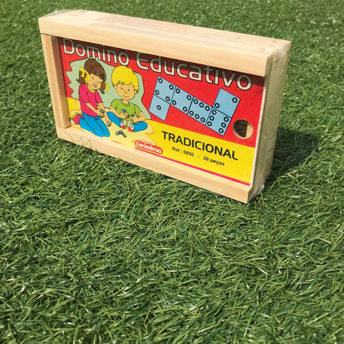 Imagem 2 de 4 de Dominó Tradicional Brinquedo Educativo Em Madeira