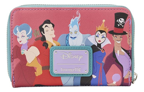 Loungefly Billetera Cartera Diseño Disney Villanos Color Lila