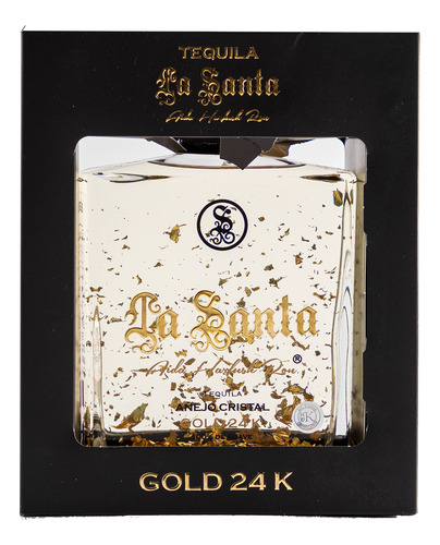 Tequila La Santa Añejo Cristalino Gold 24k (nt) 750 Ml