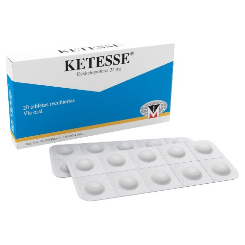 Ketoprofeno Tabletas Ketesse 25 Mg 20 Tbs