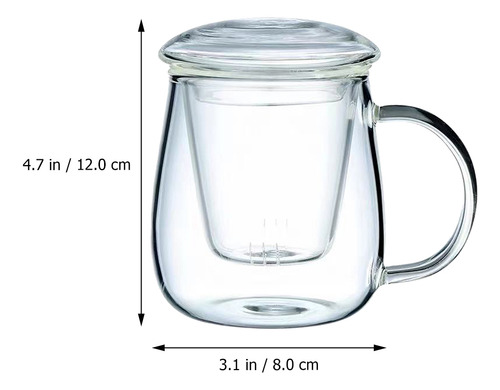 1 Juego De Tazas De Té De Vidrio Resistentes Al Calor Con Fi