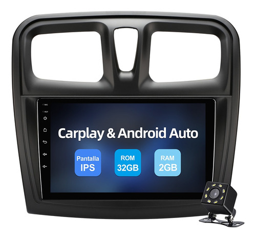 Estéreo 2+32g Carplay Para Renault Logan 2012-2020 Gps Wifi