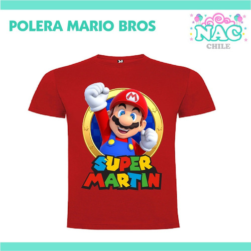  Polera Super Mario Personalizada Regalo Cumpleaños Navidad