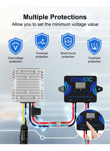 Kit Conversión Cc 12v A 30v 3.5a Con Protector Bajo Voltaje