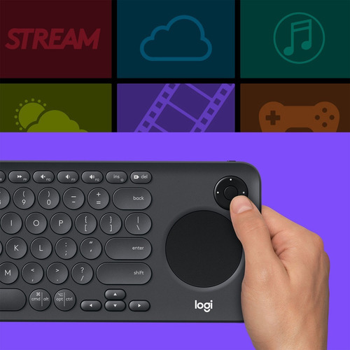 Teclado Smart Tv K600 Logitech Color del teclado Negro Idioma Español