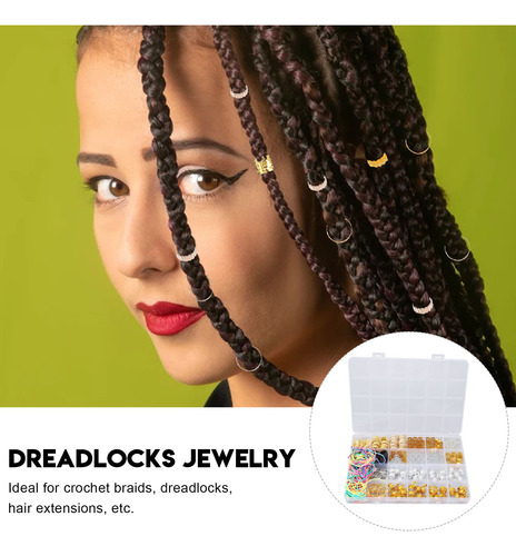 Set De Joyas Para Rastas, Rastas De Aleación, Cuentas Y Braz