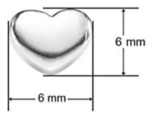 Solidsilver Aretes De Plata Esterlina Con Un Corazón De Y Un