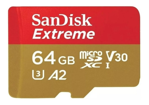 Memoria Sandisk Extreme Micro Sdxc 64gb 160mb/s A2 Sellada