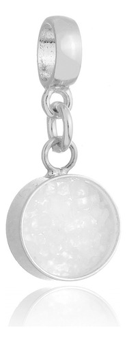 Work Semijoias Sorte Talismã Amuleto Pingente Berloque Charms Redondo Prata