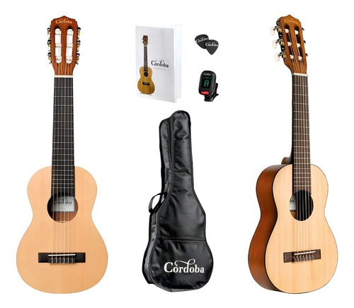 Guitarra Cordoba Gp100 Viaje Guitalele Caoba Funda Cuo Color Color Natural Orientación De La Mano Derecha