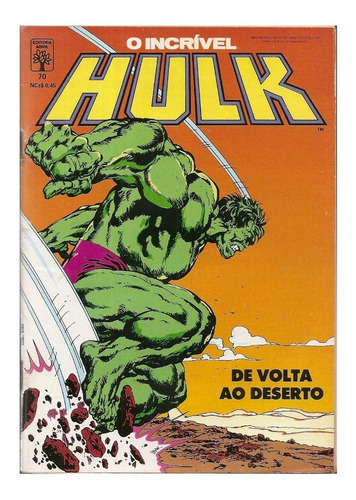 Hq O Incrível Hulk Nº 70 - De Volta Ao Deserto