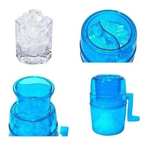 Imagen 3 de 4 de Picador Triturador Moledor Hielo Manual En Forma Granizado