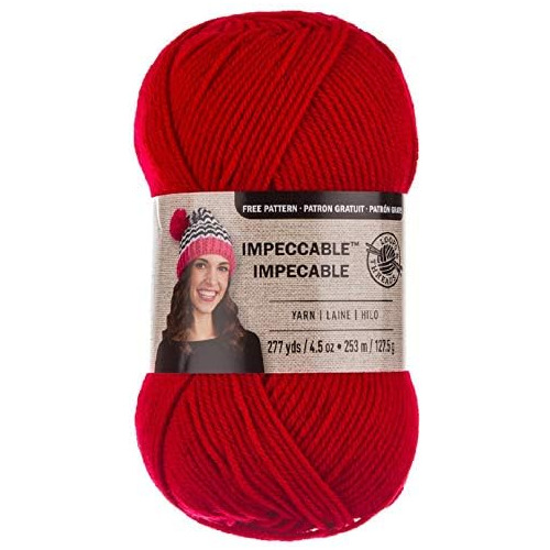 Hilo Impeccable De 4.5 Oz, Un Solo Color Rojo Ardiente