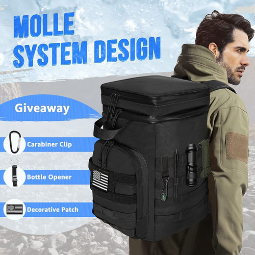 Hielera Mochila Tactica Termica 45 Latas Para Camping Playa