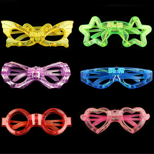 Combo 10 Anteojos Led Lentes Luminosos Fantasia Cotillon