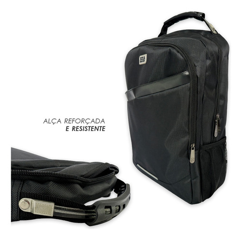 Mochila Bolsa Reforçada Impermeável Alça Cabo De Aço