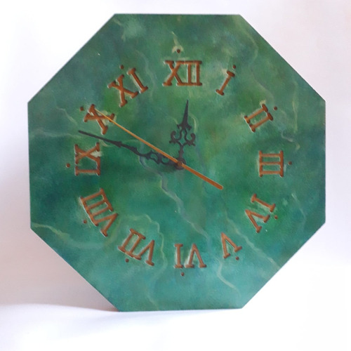 Reloj Artesanal Pintado A Mano, Efecto Marmol!!! $ 1.200