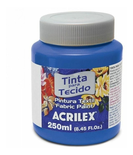 Pintura Acrilex Tela 250ml Azul Cobalto - Mosca