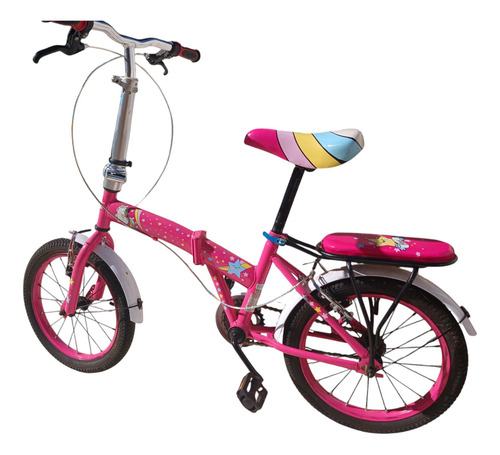 Bicicleta Plegable Rodado 16, Niña Negro 16 " (Usado)