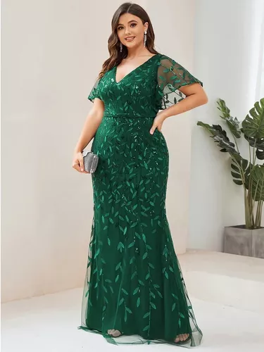 Vestidos Verde Lentejuela |