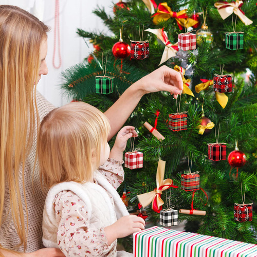 Mini Cajitas De Regalo Multicolor Para Arbol Navidad 24pzs