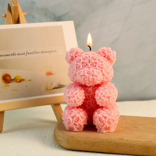 Moldes Para Velas De Aromaterapia Con Forma De Oso Rosa Para
