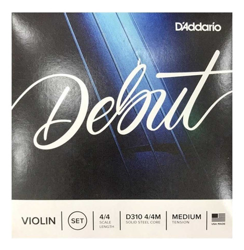 Encordoamento Para Violino 4/4 Daddario Debut D310 4/4m