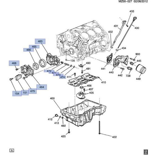 Bomba Aceite Cadillac Cts V6 3.0l 2011 Gm Parts