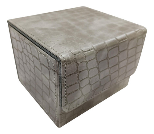 Caja De Baraja De Cartas, Soporte De Cuero Pu, Gris