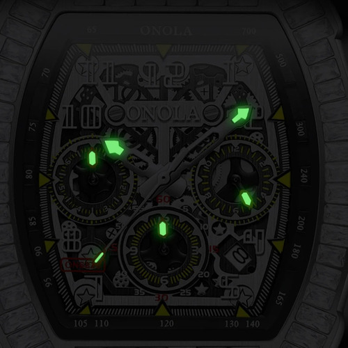 Relojes Mecánicos Automáticos Onola Diamond Color De La Correa Rojo