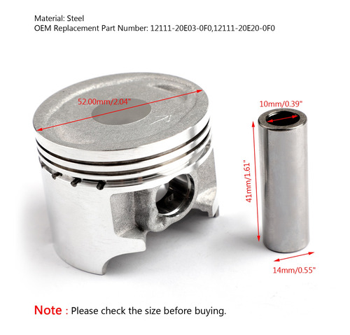 Kit Anillo Pistón Para Suzuki An125 Vecstar (cf42a) 52mm