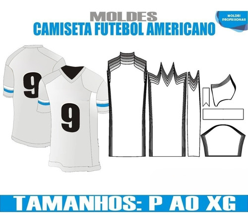 Molde Camiseta Futebol Americano P Ao Xg Pdf E Corel Email