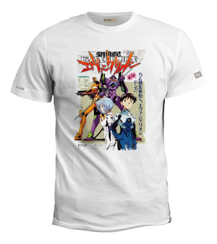 Camiseta Evangelion Poster Anime Shinji Ikari Rei Irk