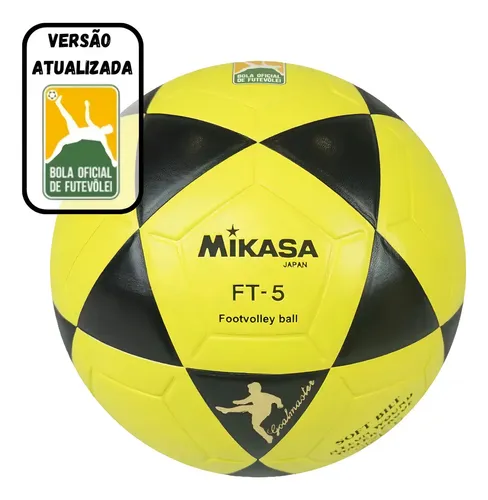 Bola de futebol Mikasa Futevôlei nº 5 cor amarelo e preto