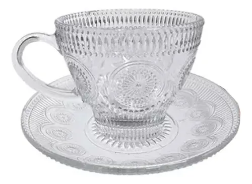 comprar Jogo 12 Xícaras Zara Trabalhada Com Pires 220ml Café Chá