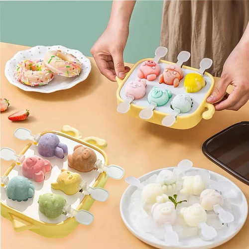 Mini Moldes Para Paletas De Hielo, 6 Moldes De Helado En