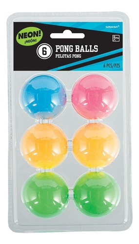 Pelotas Glow De Beer Pong X6