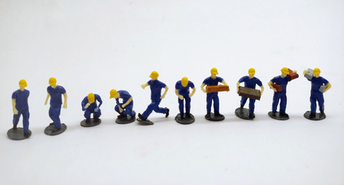 Kit Miniatura Obreros Ho. Miniatura Maquetas. Impr 3d