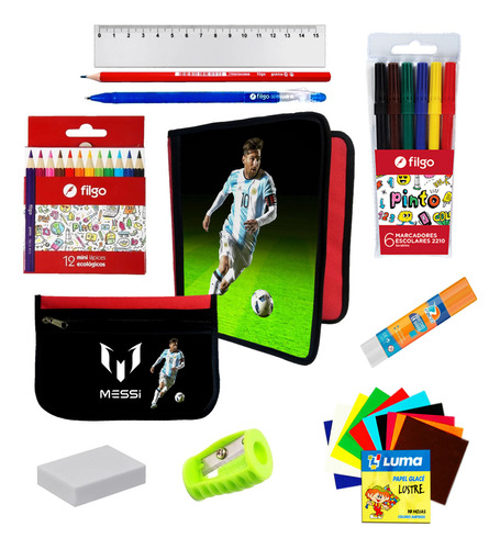 Oferton Carpeta + Cartu + Utiles Messi Argentina #7