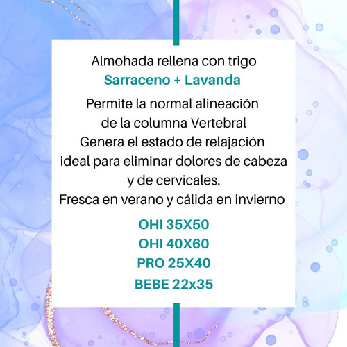 Combo Almohadas Con Trigo Sarraceno 1 Gr + 1 Ch Zafurelax